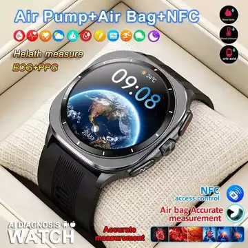Đồng huyết áp cấp độ y tế bằng bơm khí túi khí, đồng hồ thông minh nam nữ, điện tâm đồ (ECG) + PPG, đo axit uric và lip