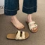 Dép Birkenstock kiểu Pháp dành cho nữ mặc mùa hè kiểu dáng mới, cao cấp và đẹp, có váy, sanda