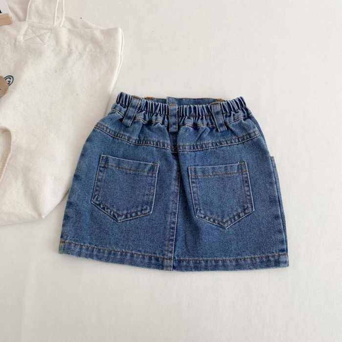 Váy Denim Bé Gái Phong Cách Mới Váy Chữ A Thời Trang Mùa Hè Cho Trẻ Em