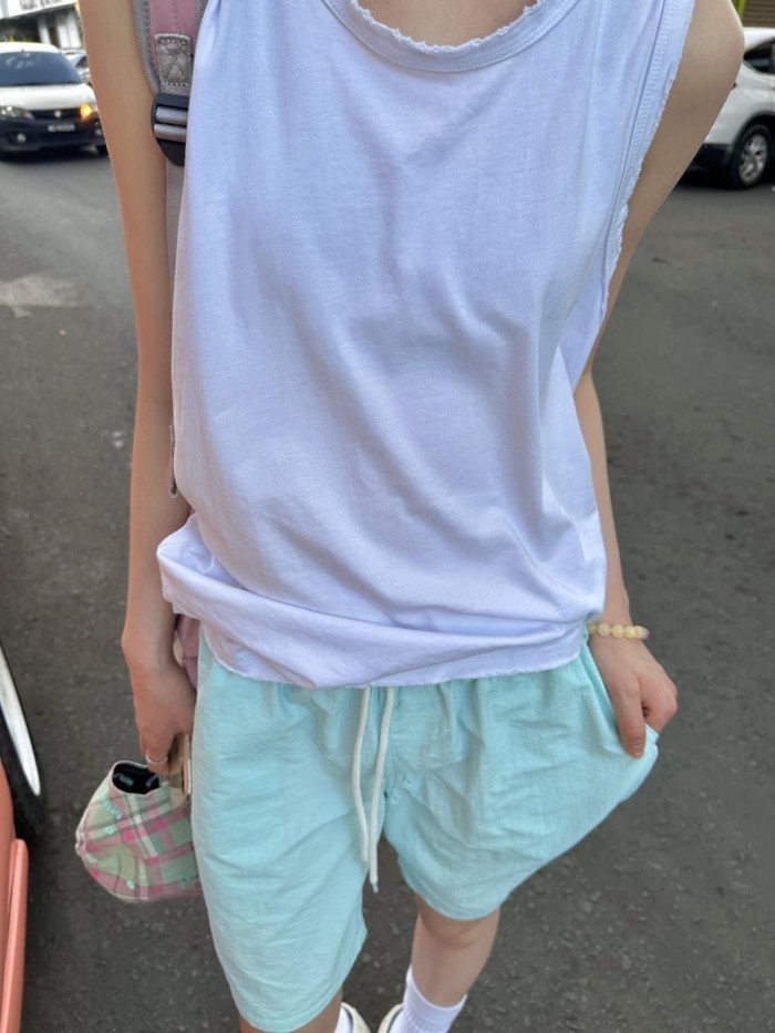 Bạc hà Mỹ Mambo nhanh khô thể thao quần short đi biển nữ mùa hè mỏng dopamine thường ngày băn