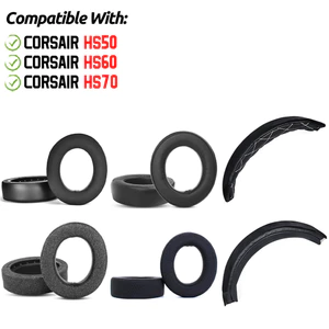 Dành Cho Corsair HS70 HS60 HS50, băng đô thay thế, đệm mút, bịt tai thay thế