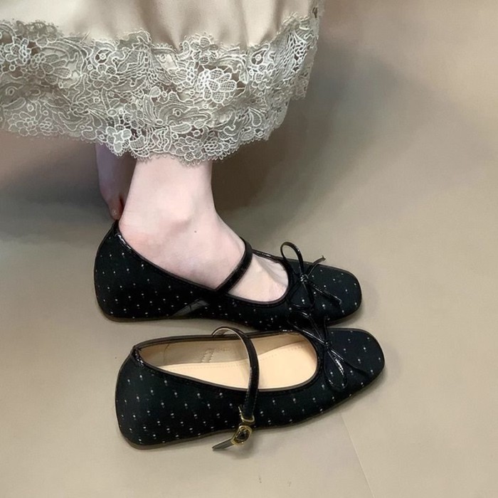 Giày đơn nơ nữ đi làm thắt nơ khí chất bên trong tăng chiều cao 5cm đa năng, nhẹ nhàng và nhỏ gọn G