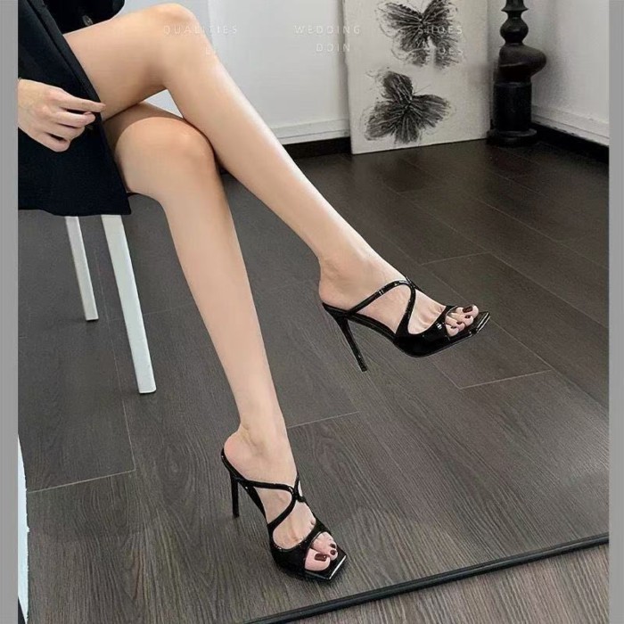 Giày Sandal Nữ Đế Cao Gót Nữ Khỏa Thân Dây Quai Xăng Đan Mặc Ngoài Hoàng Gia Em Gái Giới Tính Hở