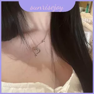 Vòng cổ trái tim tối giản với kết thúc mạ điện và dây chuyền xây dựng thủ công cho nam giới