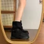 Retro Maillard Tăng Chiều Cao Giày Boot Cổ Ngắn Cho Nữ Mùa Xuân Và Mùa Hè Mới Nhỏ Giày Bốt Ma