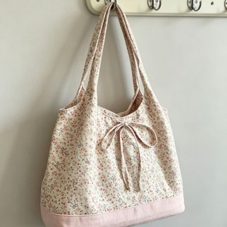 Túi vải canvas họa tiết hoa Hàn Quốc mới dành cho nữ sức chứa lớn túi tote đeo vai đi làm túi