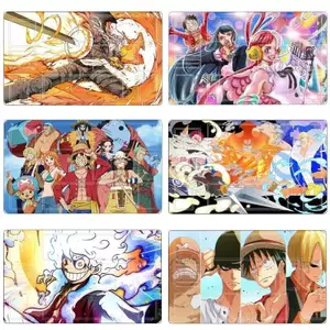 One Piece OPCG 600x350mm Luffy Yamato Diy Trading Card Playmat Roronoa Zoro Portgas D. Ace Single Rubber Board Game Mat Toy