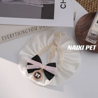 [Hàng có sẵn] Khăn nước bọt cho mèo Nơ trang trí chó Ren Yếm dễ thương 2-11kg