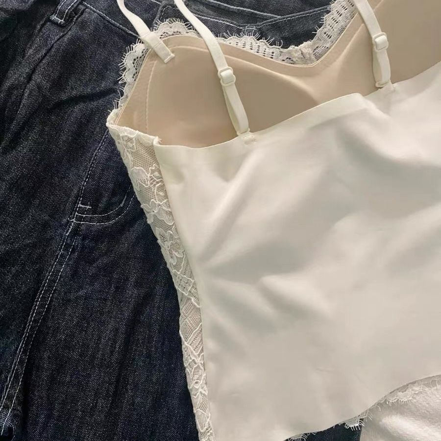 Mùa xuân hè 2026 - Camisole nữ ren cao cấp, có miếng lót ngực, thiết kế mới để mặc bên ngoài
