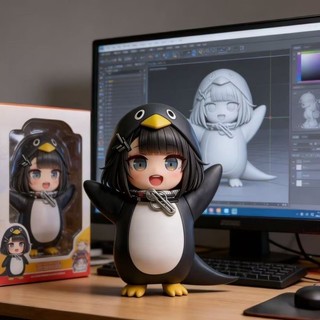 Hàng sẵn có Cuckoo Gaga Penguin Hình búp bê dễ thương cao 6cm Quà tặng sinh nhật để bàn Búp bê tran
