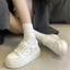 thiết kế nguyên bản giày trắng cao cấp dành cho nữ tăng chiều cao giày đế bệt đa năng giày th