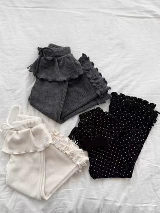 Quần dài xuân thu phong cách Hàn Quốc cho bé gái, quần culottes giả hai dây ống loe cho bé gái và q