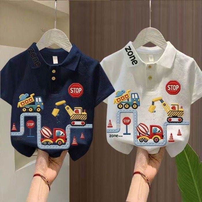 Áo polo trẻ em tay ngắn mùa hè trẻ em thương hiệu Hàn Quốc Áo thun Ultraman thời trang cho bé