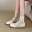 Cô Gái Ballet Một Khóa Flat Giày Ba Lê Bên Trong Tăng Chiều Cao Giày Đơn Mũi Vuông Đầu Xuân P