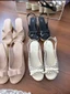 Đa Năng Miệng Cá Nơ Da Lộn Giày Sandal Cao Gót Chống Thấm Nước Đế Dày Dây Gai Dầu Bện Giày Đế