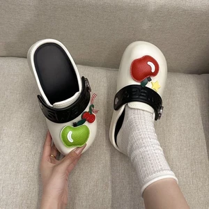 ngoài trời dopamine phong cách thời trang nữ tính guốc mùa hè sảng khoái và dép và dép trang