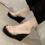 Giày sandal đế dày đế dày dành cho nữ mặc ngoài mùa hè, giày cao gót thời trang và dép đa năng