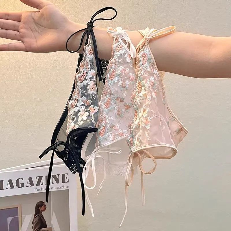 Pháp Gợi Cảm Thêu Ren Quần Lót Nữ Tay Thấp Phối Ren Giải Pháp Pure Desire Nữ Quần Đùi