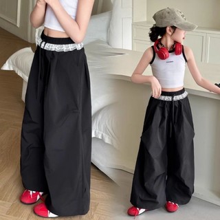 Quần mỏng mùa hè cho bé gái và trẻ lớn Quần ống rộng nhanh khô cho bé Quần thể thao mùa hè chống mu