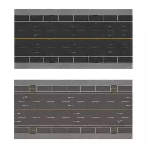 1 Thảm cảnh đường trường thực tế 80x40cm có dấu ngõ Tấm lót phông nền chụp ảnh bằng cao su cho màn hình mô hình ô tô di động tỷ lệ 1 / 64 (Chỉ có bàn di chuột)