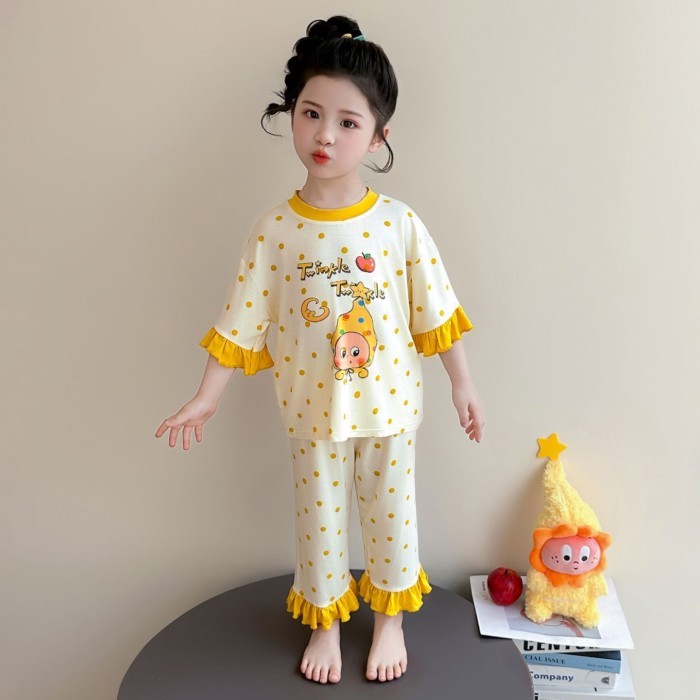 Bộ Đồ Ngủ Bé Gái Bộ Mới Bé Gái Băng Lụa Mỏng Hoạt Hình Điều Hòa Không Khí Phù Hợp Với Trẻ Em