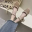 Cổ Tích Đế Bằng Sinh Viên Rỗng Một Từ Khóa Ren Giày Đơn Nữ Phong Cách Hàn Quốc Ba Lê Buổi Tối