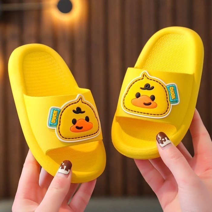 Vịt Vàng Vui Nhộn Dép Trẻ Em Lớn Và Vừa Trẻ Em Dễ Thương Hoạt Hình Cho Bé Chống Trơn Trượt Đế