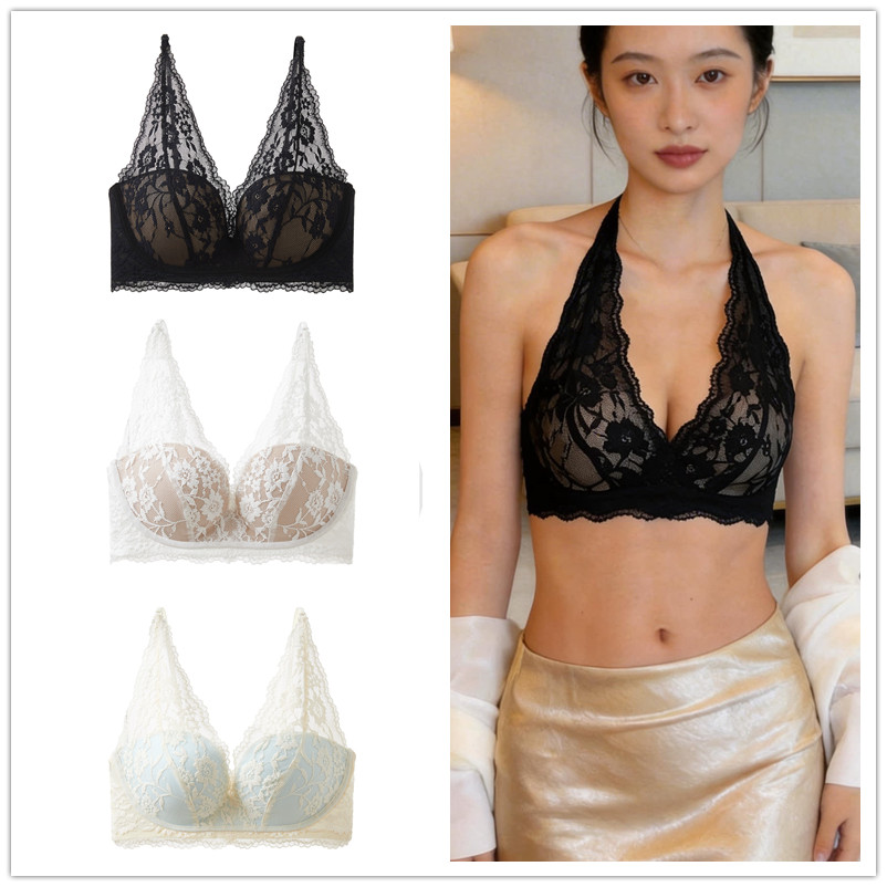Áo lót nữ hoa với cốc tam giác không dây, dây đeo điều chỉnh