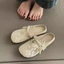 Ngọc Trai Thời Trang Mùa Hè Thoáng Khí Flat Chống Trơn Trượt Dép Đi Trong Nhà Văn Phòng Phong