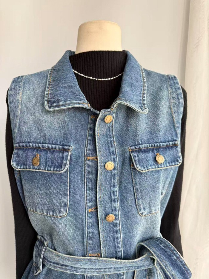 Lan ~ Thời Trang Xuân Mới - Áo Vest Denim Nữ Chất Lượng Cao Cấp