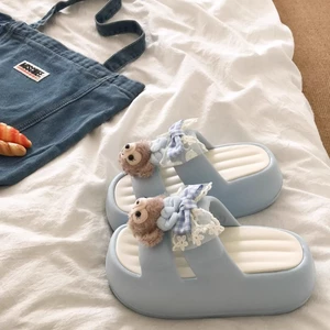 Hoạt Hình Dễ Thương Shirley Rose Bãi Biển Hở Mũi Dép Xỏ Ngón Nữ Mùa Hè Mới Tăng Đế Dày Dép Và