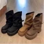 Retro Maillard Tăng Chiều Cao Giày Boot Cổ Ngắn Cho Nữ Mùa Xuân Và Mùa Hè Mới Nhỏ Giày Bốt Ma