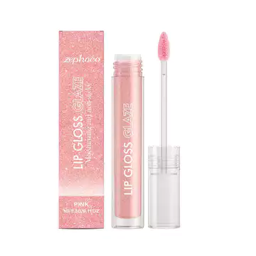 Son Bóng Dưỡng Ẩm Zephoco Pink Moisturizing Shimmer, Son Bóng Dưỡng Ẩm Mềm Mại, Son Bóng Dưỡng Ẩm Có Nhũ, Son Bóng Dưỡng
