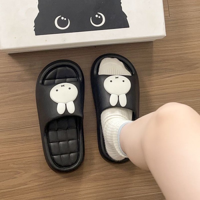 Dễ Thương Miffy Thỏ EVA Dép Nữ Nhà Trong Nhà Chống Trơn Trượt Chống Mùi Hôi Áo Khoác Ngoài San