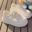 Phiên bản Hàn Quốc của giày thể thao Velcro màu trắng đơn giản cao cấp dành cho nữ, giày trắn