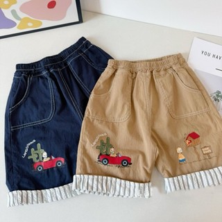 Quần mỏng mùa hè dành cho trẻ em ~ Quần short cuộn tròn bằng vải cotton nguyên chất kiểu Nhật