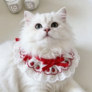 [Hàng có sẵn] Khăn nước bọt dâu tây dễ thương Yếm chó 2-10kg