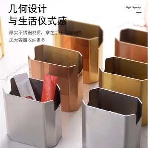 Kim Loại Hình Học Thép Không Gỉ Khăn Ăn Tăm Giá Đỡ Nhà Hàng Khách Sạn Cao Cấp Tăm Giá Đỡ Tăm Cốc Lọ Khăn Vuông Tùy Chỉnh