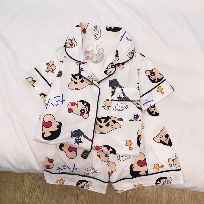 Mùa hè Bộ đồ ngủ mới cho trẻ em, bộ đồ ngắn tay Crayon Shin-chan cho trẻ em, quần áo mặc nhà