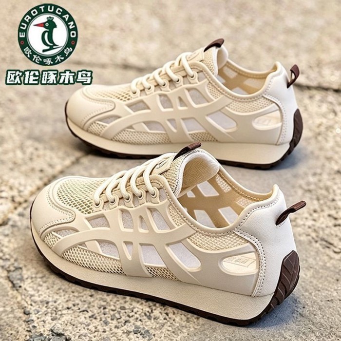 Mùa Hè Lưới Thời Trang Thoáng Khí Giày Sandal Chạy Bộ Đa Năng Giày Thể Thao Nữ Đế Dày