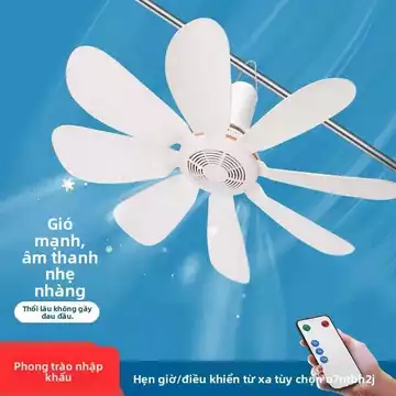 Quạt trần nhỏ, quạt mini tám cánh, quạt trần cho sinh viên ký túc xá, quạt điện im lặng có màn chống muỗi, quạt gia đình