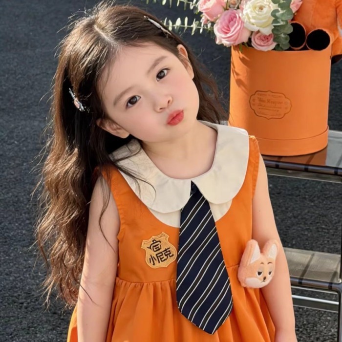 Váy lolita trẻ em phong cách preppy dễ thương