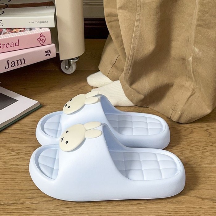 Dễ Thương Miffy Thỏ EVA Dép Nữ Nhà Trong Nhà Chống Trơn Trượt Chống Mùi Hôi Áo Khoác Ngoài San