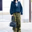 Hàn Quốc Mới matin kim In Chữ Denim Có Thể Giặt Túi Xách Niche Retro Nách Đặt Hàng Túi Đeo Vai