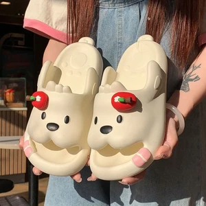 Dép Cherry Puppy Dễ Thương Dép Nữ Mùa Hè Dép Cún Con Dép Đế Dày Mềm Mại Dễ Thương Với Cảm Giá