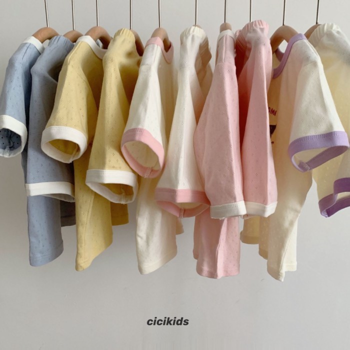 Trẻ em thở cotton quần áo ở nhà bé gái mùa hè hoạt hình nguyên chất cotton ngắn tay quần shor