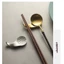 Handmade Giọt Nước Sáng Tạo Hai Năng Đũa Thìa Giá Đỡ Đũa Thép Không Gỉ 304 Đũa Gối Mặt Bàn Đồ Trang Trí