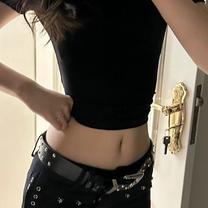 Hot girl người Mỹ Liu Ding siêu quần short denim cạp thấp dành cho nữ mùa xuân hè mới ôm vừa
