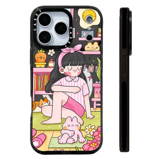 Phim Hoạt Hình Dễ Thương Tại Nhà Yoga Girl Vỏ Sạc Từ Tính Không Dây Tương Thích Cho IPhone16E 14Plus 11 12 13 15 16 17 Pro Max Cover 17AIR Silicon Mềm Trong Suốt Ốp Lưng Chống Sốc