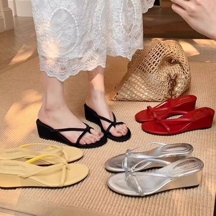 Dép xỏ ngón mũi nhọn kiểu Pháp xinh xắn cho nữ mặc làm áo khoác ngoài, quai mỏng kiểu cổ tích cho n